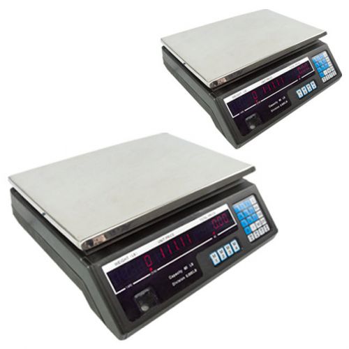 60lb black deli meat food computing retail price digital scale produce lot of 2 for sale