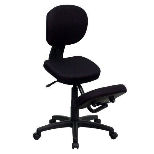 Flash Furniture WL-1430-GG Mobile Ergonomic Kneeling Posture Task Chair in Black