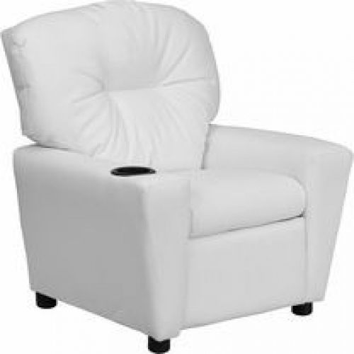 Flash furniture bt-7950-kid-white-gg contemporary white vinyl kids recliner with for sale