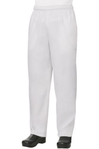 New 2 pc Baggy White Chef Pants size L