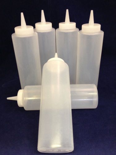 NEW LOT OF 6 TABLECRAFT Plastic Squeeze Bottles