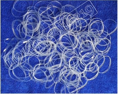 Transparent clear tpu hair rubber elastic bands for industrial 500g/bag for sale