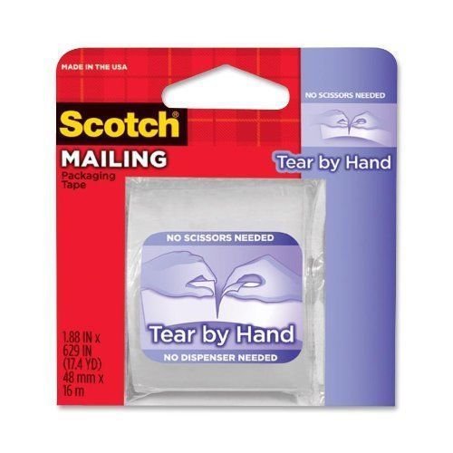 Bulk Buy: 3M Scotch Tear By Hand Packaging Tape 1.88&#034;X629&#034; 3841-3M (6-Pack)