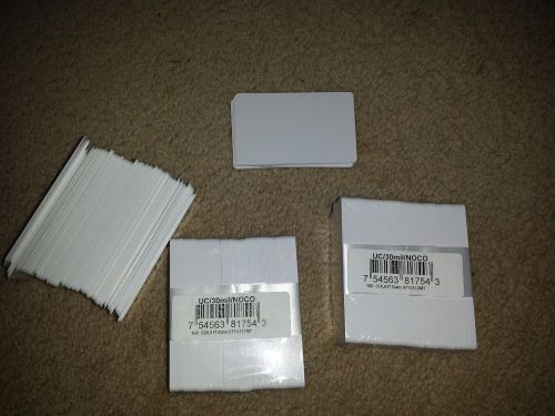 Lot of 3 100 NEW UltraCard UC/30mil/NOCO PVC Glossy Blank Photo ID Badge Cards
