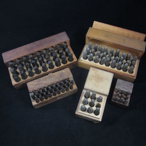 Steel Stamp Figure Number &amp; Alphabet Stamp Punch Sets by Sears Roebuck Co. Lot