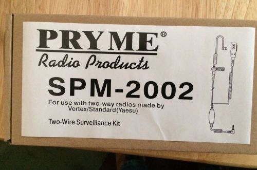 Pryme SPM-2002 earpiece Mic  Vertex Standard Yaesu  Radios