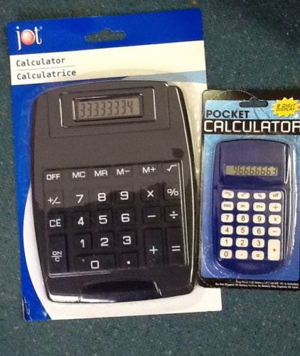set of TWO Large and small calculators batterys included!