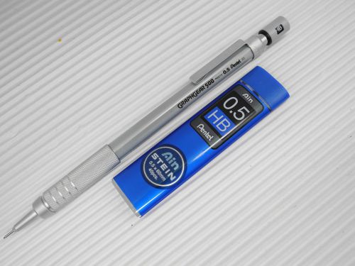Pentel Graphgear 500 PG515-G 0.5mm automatic pencil free pencil leads HB(36pcs)