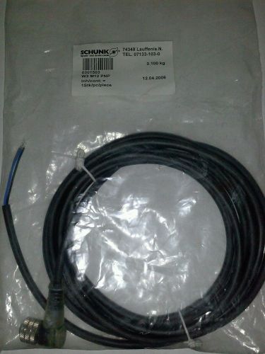 Schunk sensor cable   p# 0301503  w3 m12 pnp for sale