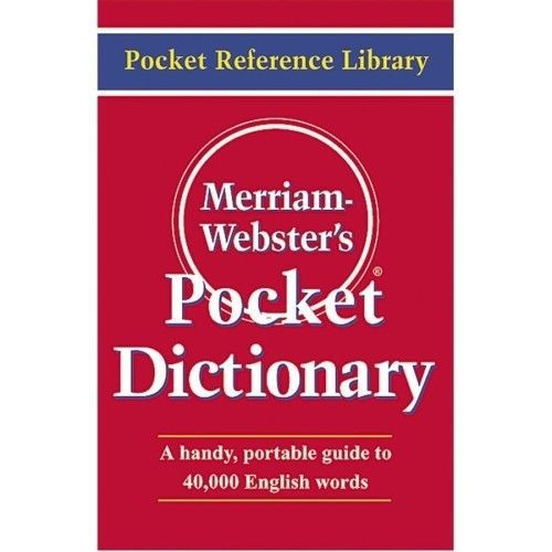 Pocket dictionary, 40000 entries, 416 pages, 3-1/2&#034;x5-3/8&#034;, red for sale
