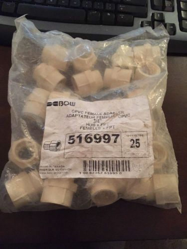 Bow 516997 3/4&#034; Cpvc Female Adapter. Bag Of 25