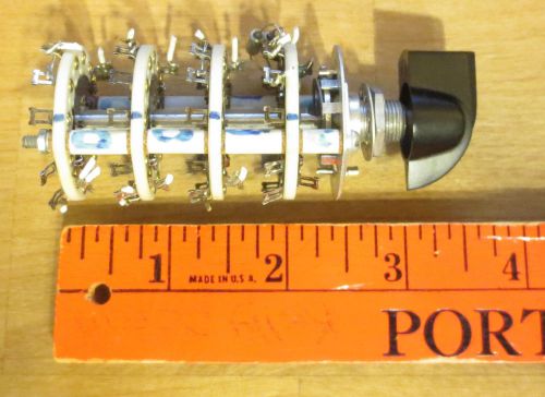 Centralab PA-2012 Shorting Steatite Rotary Switch 4 Pole 5 Position PA2012