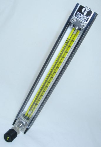 Gilmont 150mm flowmeter 0.12-2.34 sml/min h2o,ss,prc valve,calibrated flow meter for sale