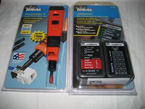 NEW IDEAL LinkMaster Data Communications Cable Tester &amp; PunchMaster Impact Tool
