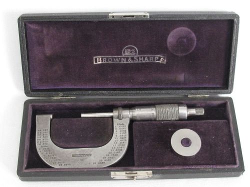 Vintage Brown &amp; Sharpe No. 48 Micrometer 1&#034;-2&#034; Micrometer in Case
