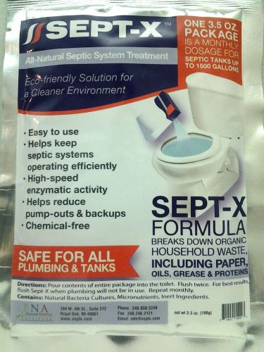 Sept-x all-natural septic tank system treatment formula free shipping 1-month for sale