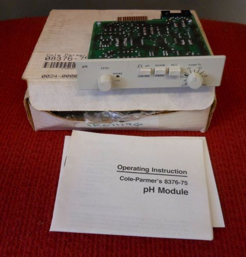 Cole Parmer - Model #8376-75 - Ph/mV Module for a 8376 &amp; 8386 Series Recorder