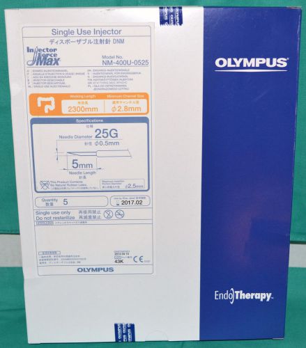 Box of 5 Olympus NM-400U-0525 Single Use Injector 25G 2300mm x 2.8mm NEW 2017-02