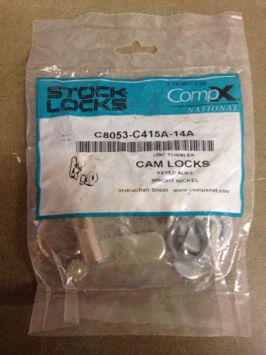 Stock Locks C8053-C415A-14A Cam Lock Bright Nickel New Free Shipping