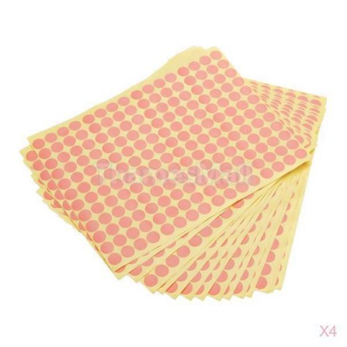 60 Sheets 10mm Diameter Pink Round Dots Label Sticker Envelop Package Sealing