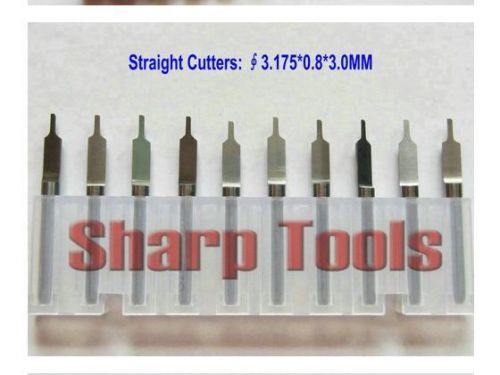 10pcs straight cutters CNC router bits PVC Wood MDF ABS ACRYLIC  1.2mm