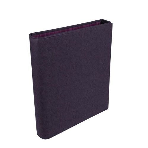 LUCRIN - A4 3-section binder - Granulated Cow Leather - Purple