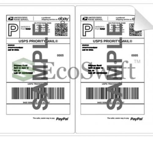 (20)8.5 x 5.5 XL Premium Shipping Half-Sheet Self-Adhesive eBay PayPal Labels