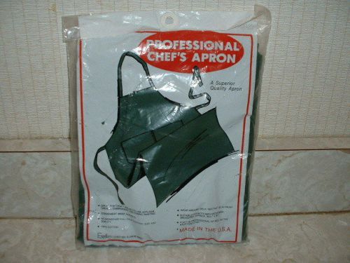 New in pkg professional chef&#039;s green apron for sale