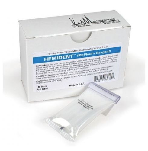 New! Forensics Source Hemident Mcphails Reagent Non-destructive 10 Pack 7812