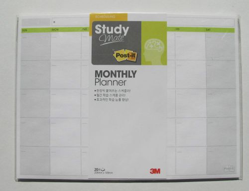 3M post it Monthl planner post it type schecdule memo paper palnner