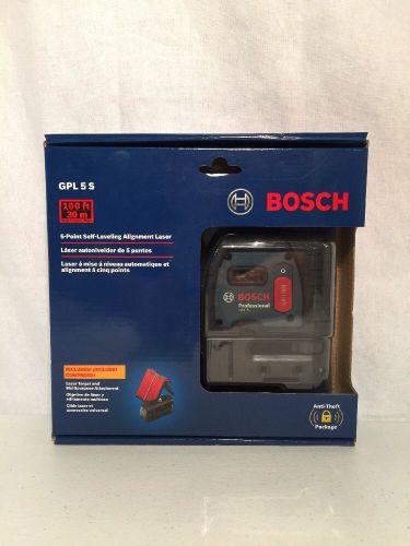 BOSCH GPL5S SELF-LEVELING  5-POINT PLUMB AND SQUARE LASER