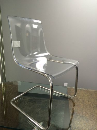 Acrylic Clear Chair with Chrome Base