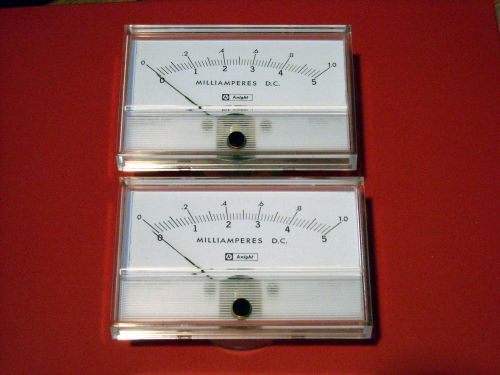 Pair (2)  4-1/2&#034; Analog Panel Meters - 1 ma Full Scale
