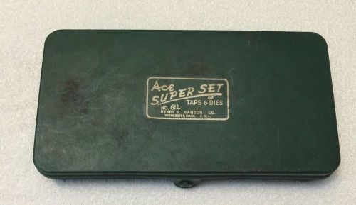Vintage Hanson Green Case Ace Super set of Taps and Dies No. 614