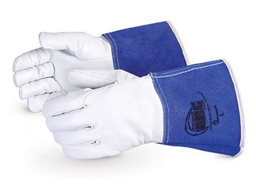 Superior 370gfkl precision arc goatskin leather tig welder glove with kevlar lin for sale