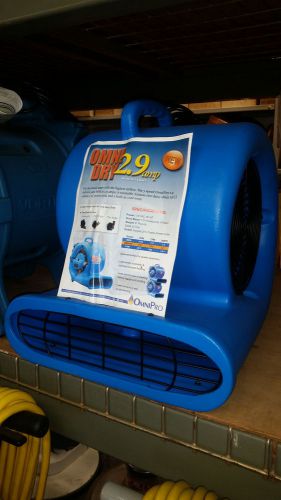 Air mover omnidry 2.9 amp stackable 1/3 horse power restoration ac25a quantity for sale