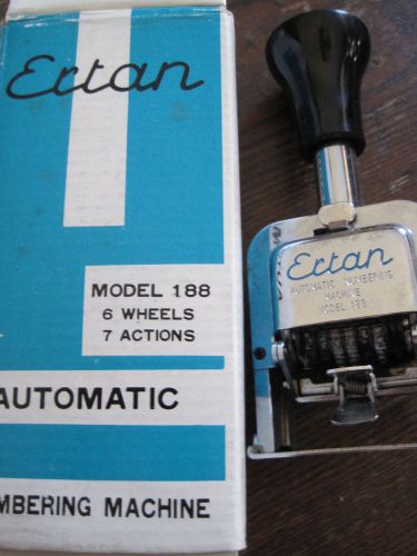 Automatic Numbering Machine Six Wheels Seven Actions Ertan Model 188 Metal Ink