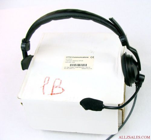 Otto Communications V4-10315 Lightweight Two Way Radio Single Headset Headphones