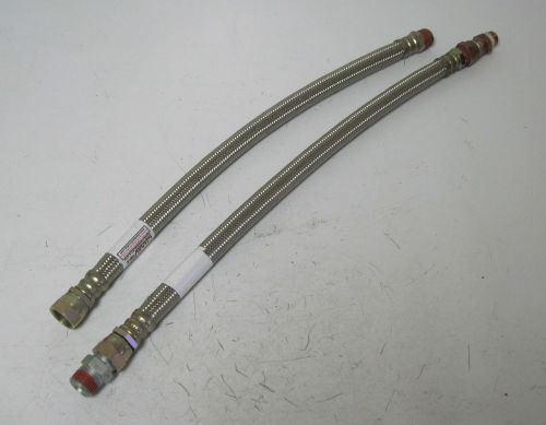 Lot of 2 chamflex® single hose assembly 1/2&#034; heat pump hoses 23.5&#034;l 321 ss hose for sale