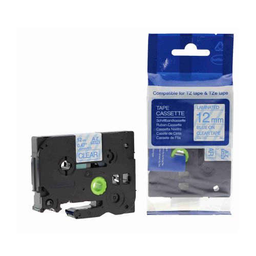 1 PK Blue on Clear Label Tape TZ TZe 133 Tze133 Compatible for Brother P-touch
