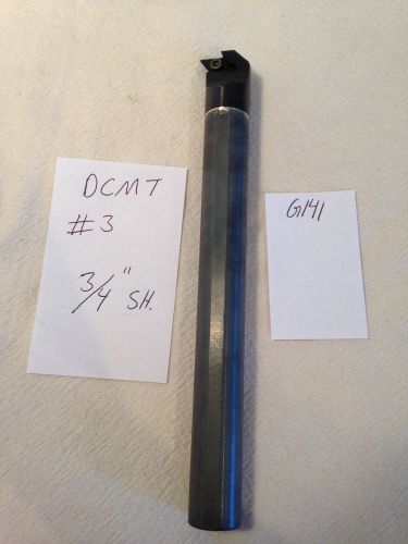 1 NEW 3/4&#034; SOLID CARBIDE BORING BAR TAKES DCMT #3 CARBIDE INSERT 7.5&#034; OAL {G141}