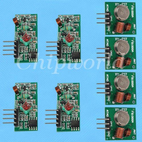 4x 433Mhz WL RF Transmitter and Receiver Kit for Arduino wireless kit boards