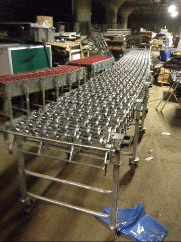Conveyor rollers used nestaflex 24&#034; flexible expanding skatewheel w/ landing for sale