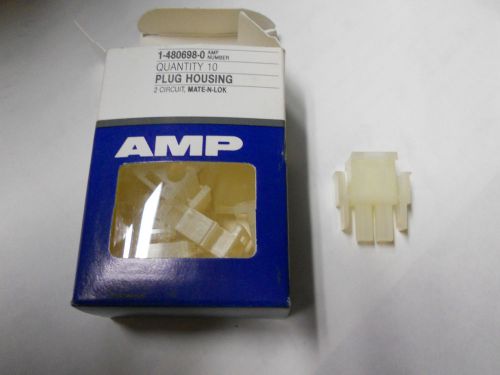 Amp Plug Housing , 2 Circuit , Mate - N - Lock  , Amp # 1-480698-0