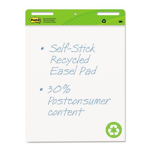 Self-Stick Easel Pads, 25 x 30, White, Recycled, 2 30-Sheet Pads/Carton