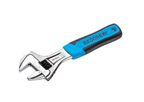 Gedore gedore 1966324 adjustable wrench, 8&#034; width, open end, chrome-plated with for sale