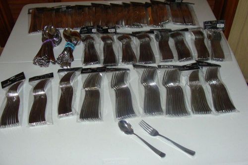 365 pc lot occasions disposable flatware-wedding/party/formal -knife/fork/spoon for sale