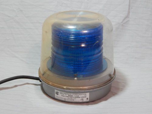 Gai-tronics 530a dual function flashing strobe light lamp blue led 120v for sale