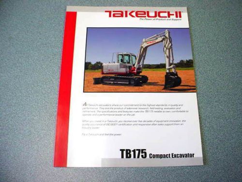 Takeuchi TB175 Excavator Brochure