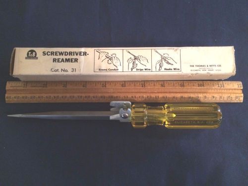 Thomas &amp; betts screwdriver-reamer~t&amp;b engineered tools~electrical trade eliz, nj for sale